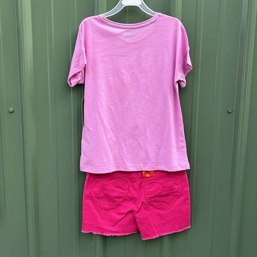 Girls T-Shirts Shorts & Denim Rompers 8-Piece Summer Bundle Size M